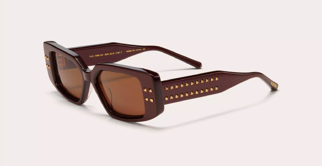 V Sei Aviator Sunglasses in Brown - Valentino