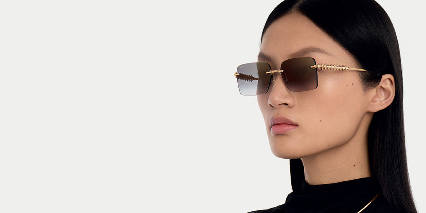 model wearing cartier sunglasses