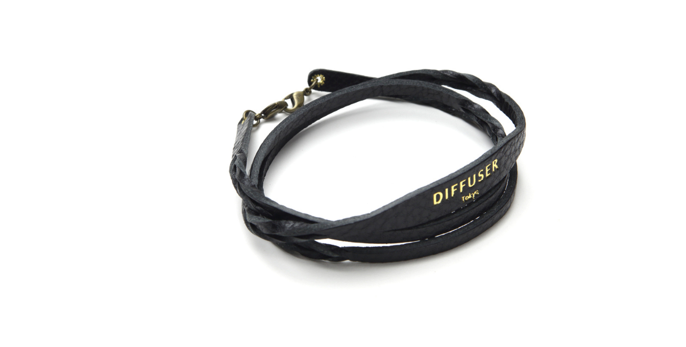 Diffuser Tokyo | Twisted Leather Bracecord | Black